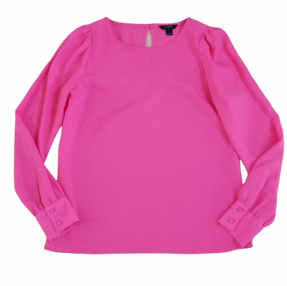 J. Crew pink long sleeve top S